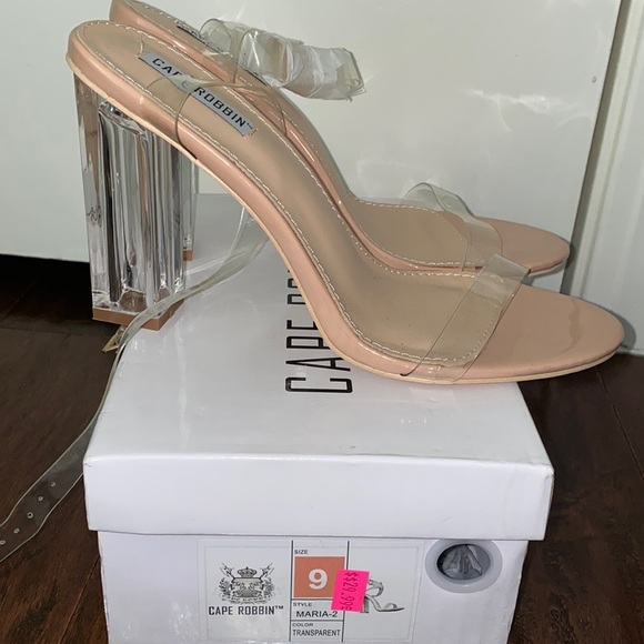 Clear Heel Sandals - Picture 2 of 3